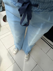 Jeans Wide Leg délavé - clair
