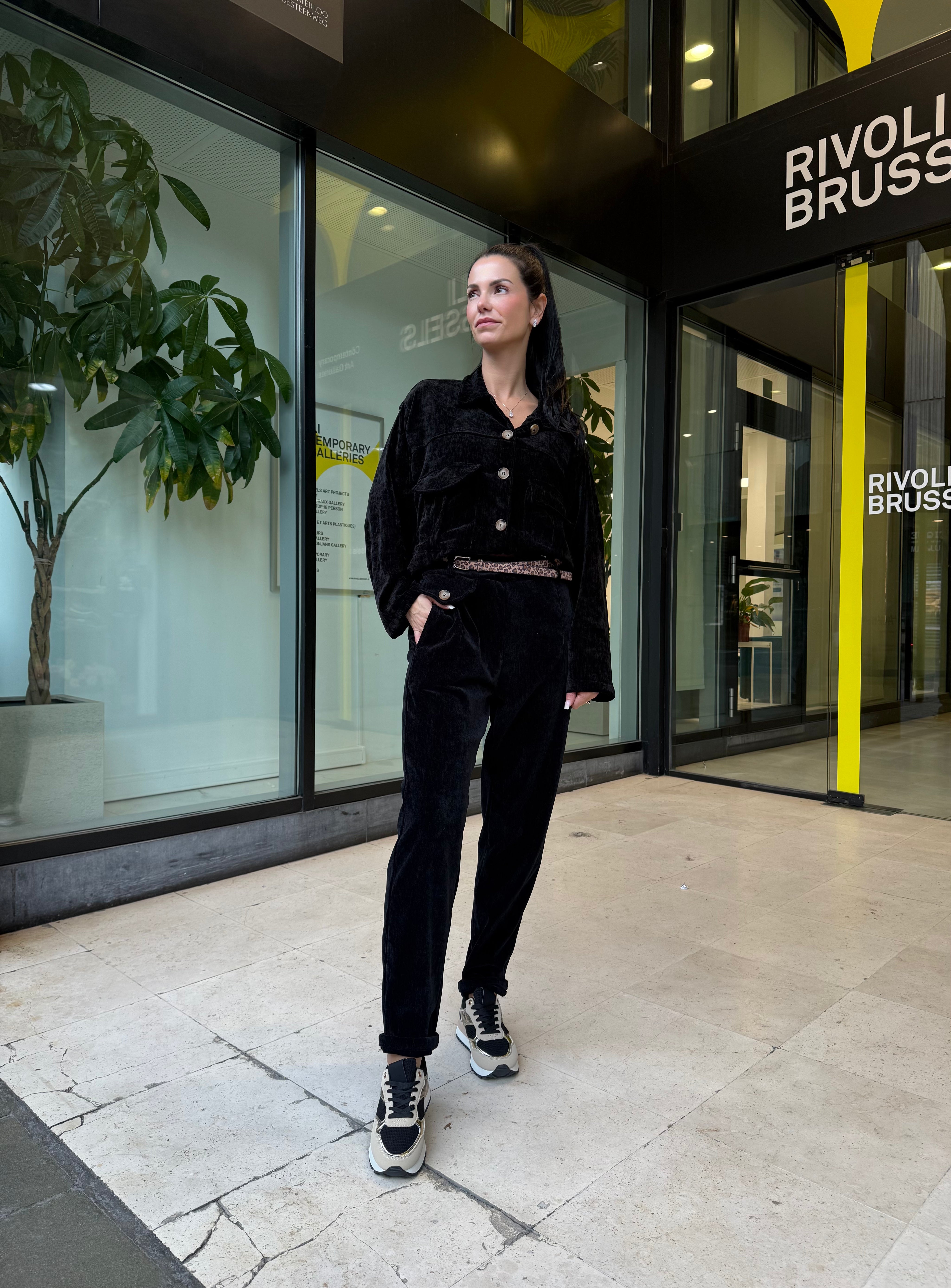 Ensemble Milano noir - velours lisse