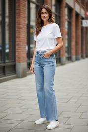 Jeans Wide Leg clous