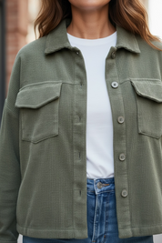 Veste en velours - kaki