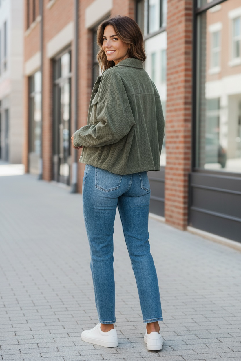 Veste en velours - kaki