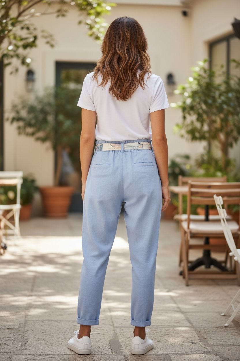 Pantalon Lina - ciel