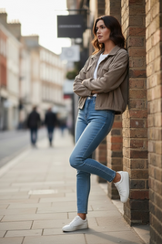 Veste velours - taupe
